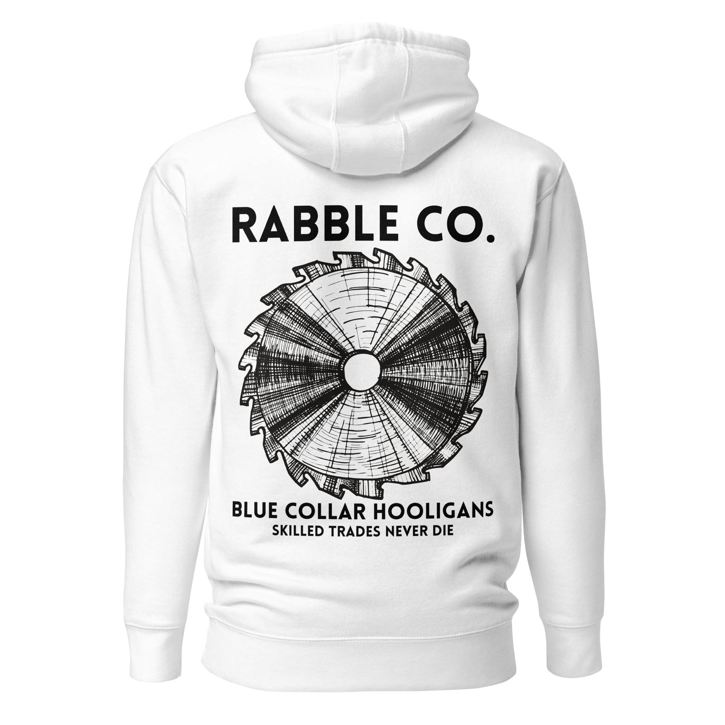 Skilled Trades Saw (Black) - Hoodie - RABBLE COMPANY