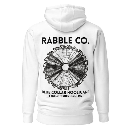 Skilled Trades Saw (Black) - Hoodie - RABBLE COMPANY