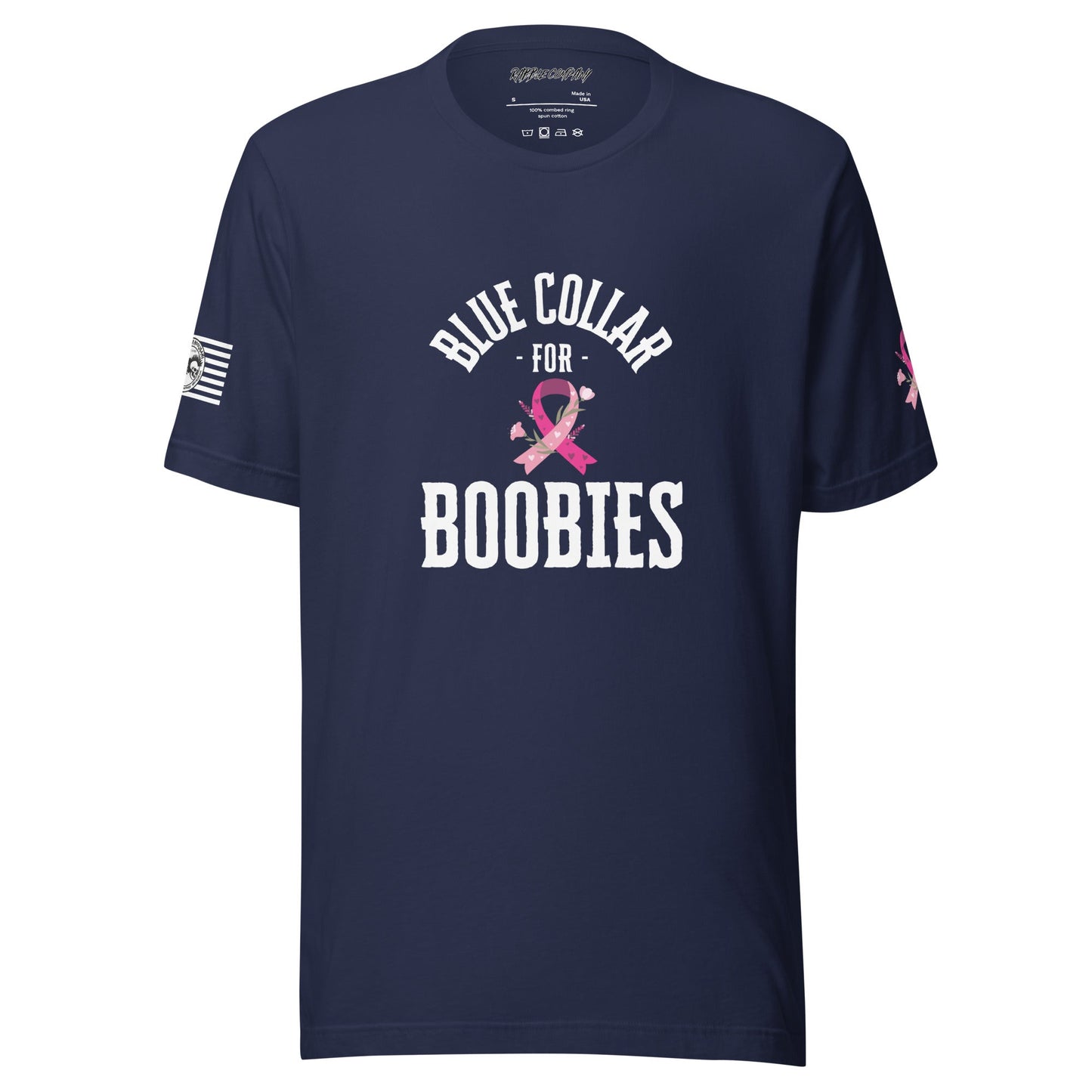 Blue Collar For Boobies - Made in the USA - RABBLE COMPANY