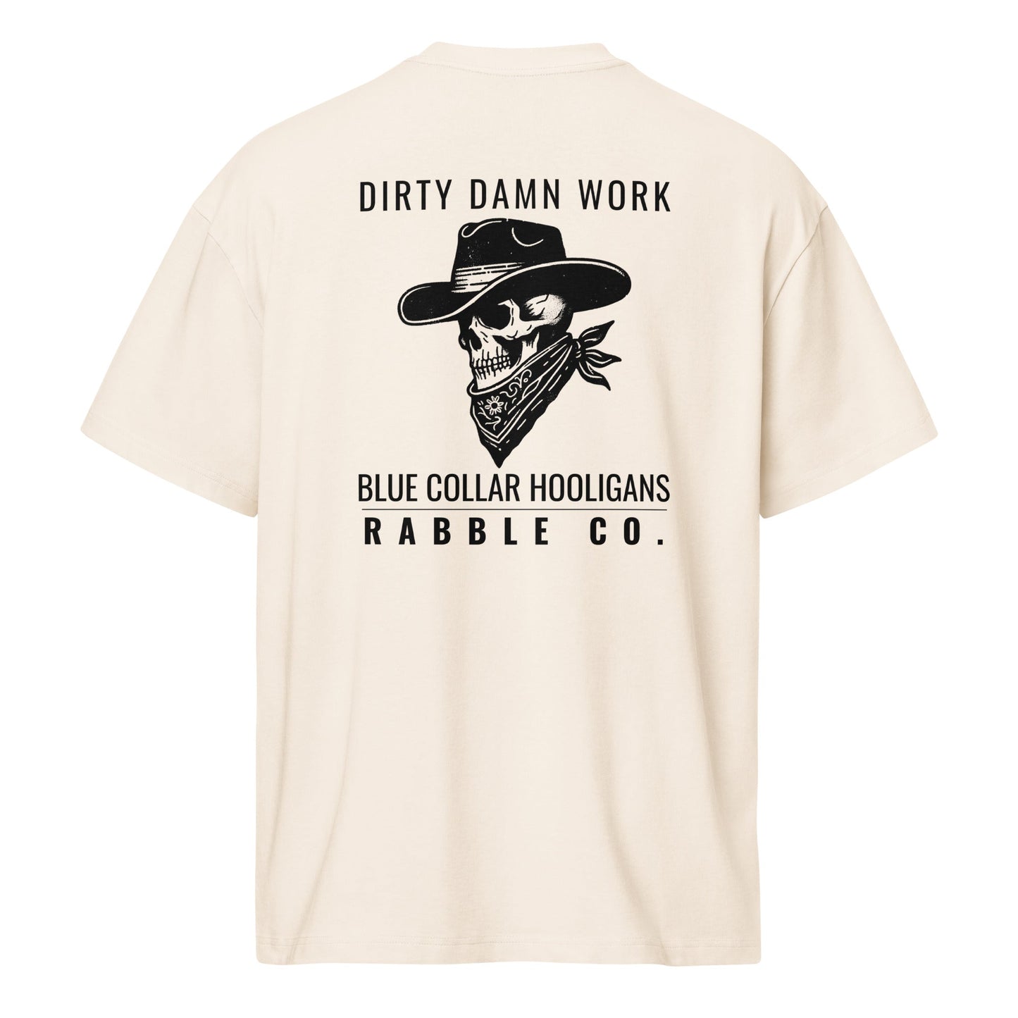 Dirty Work (B) - Heavyweight Men’s box tee - RABBLE COMPANY