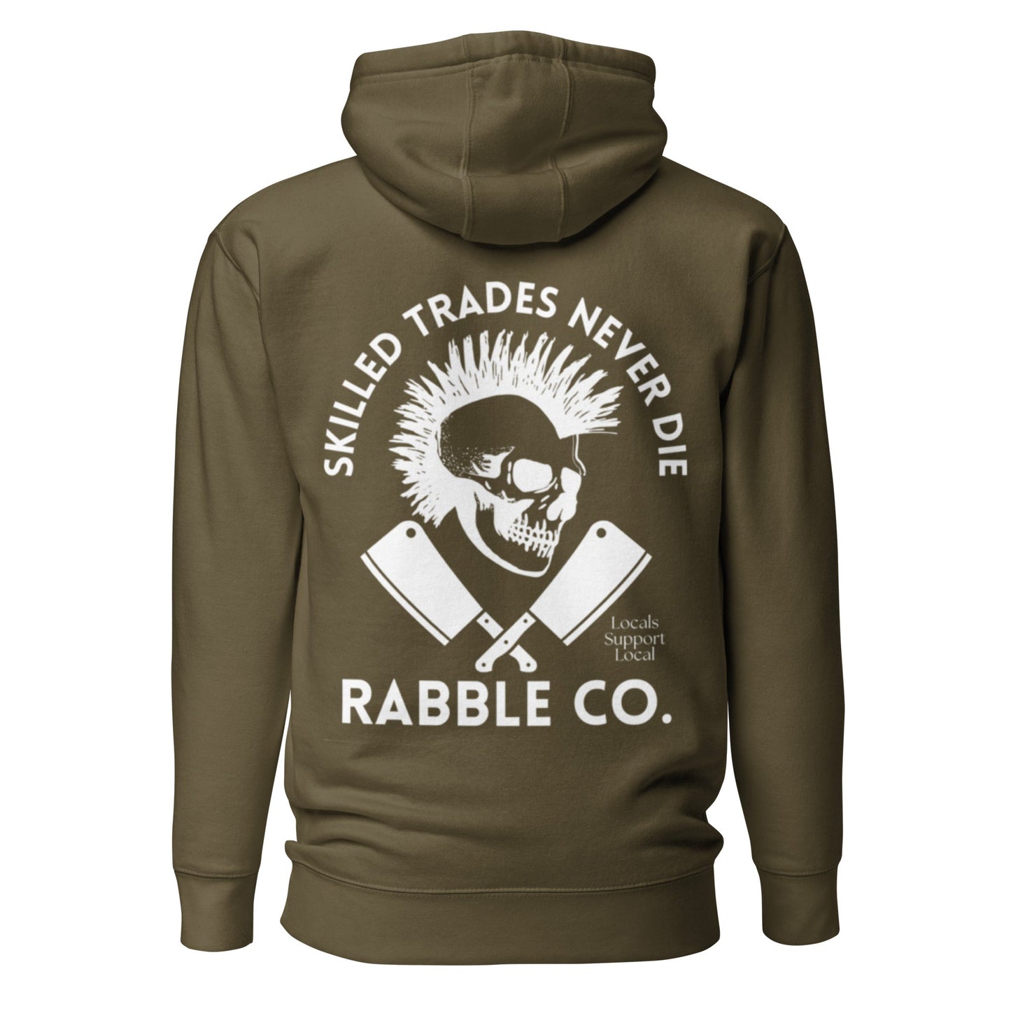 Skilled Trades Cleavers (White) - Hoodie - RABBLE COMPANY