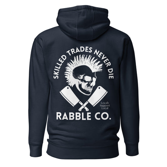 Skilled Trades Cleavers (White) - Hoodie - RABBLE COMPANY