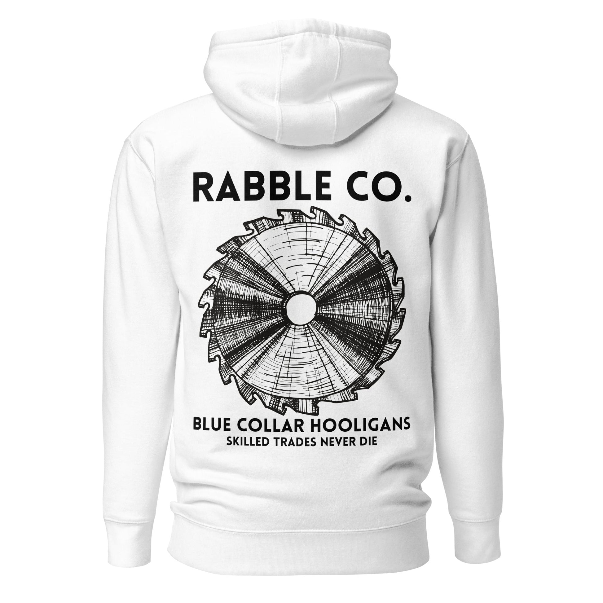Skilled Trades Saw (Black) - Hoodie - RABBLE COMPANY