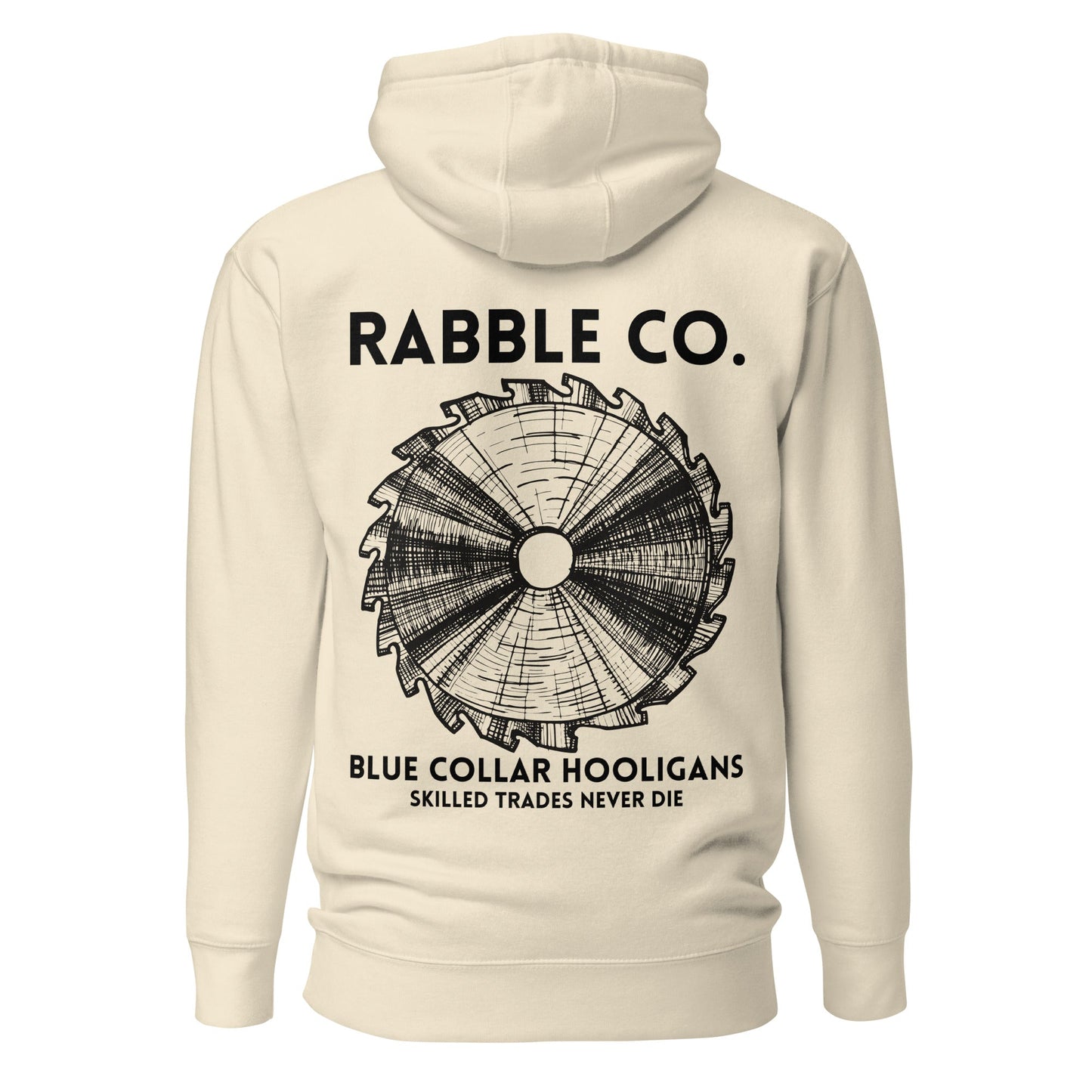 Skilled Trades Saw (Black) - Hoodie - RABBLE COMPANY