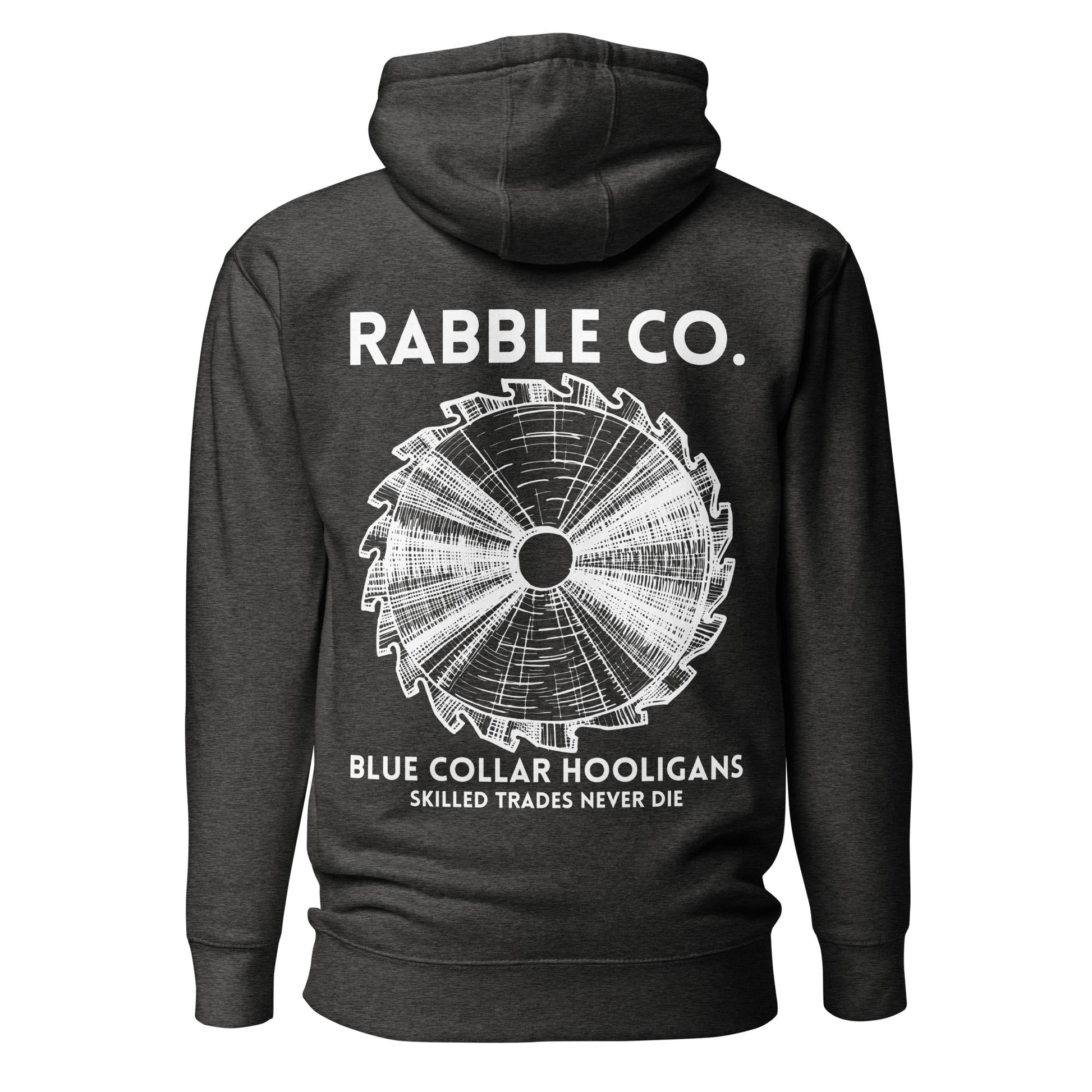 Skilled Trades Saw (White) - Hoodie - RABBLE COMPANY