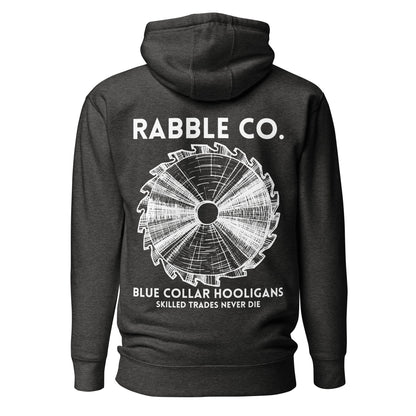 Skilled Trades Saw (White) - Hoodie - RABBLE COMPANY