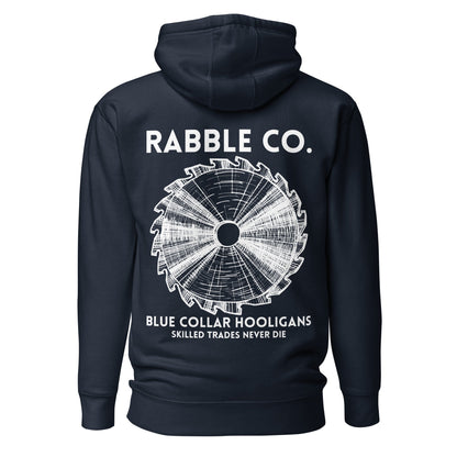 Skilled Trades Saw (White) - Hoodie - RABBLE COMPANY
