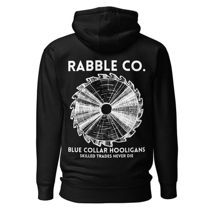 Skilled Trades Saw (White) - Hoodie - RABBLE COMPANY