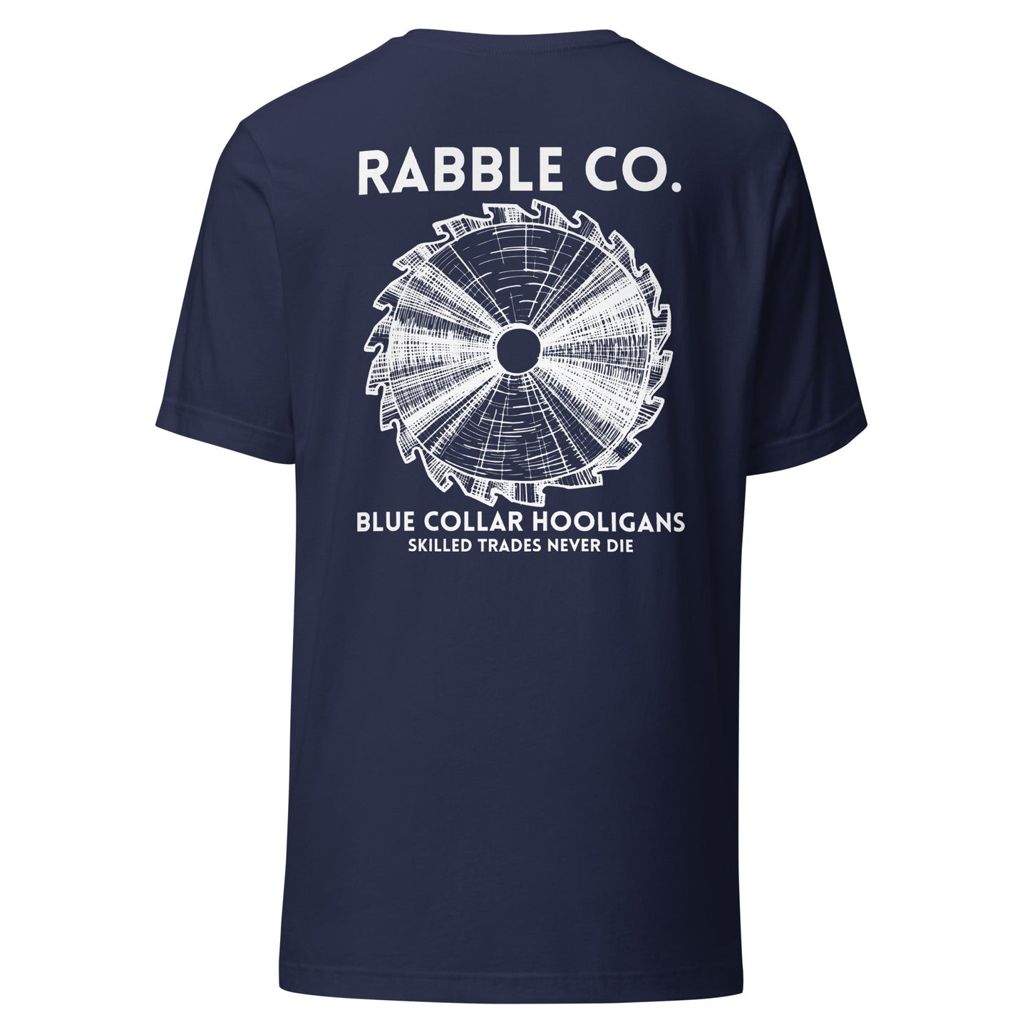 Skilled Trades Saw (White) - T-Shirt - RABBLE COMPANY