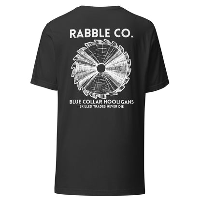 Skilled Trades Saw (White) - T-Shirt - RABBLE COMPANY