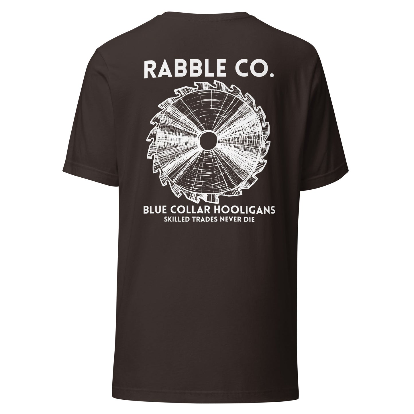Skilled Trades Saw (White) - T-Shirt - RABBLE COMPANY
