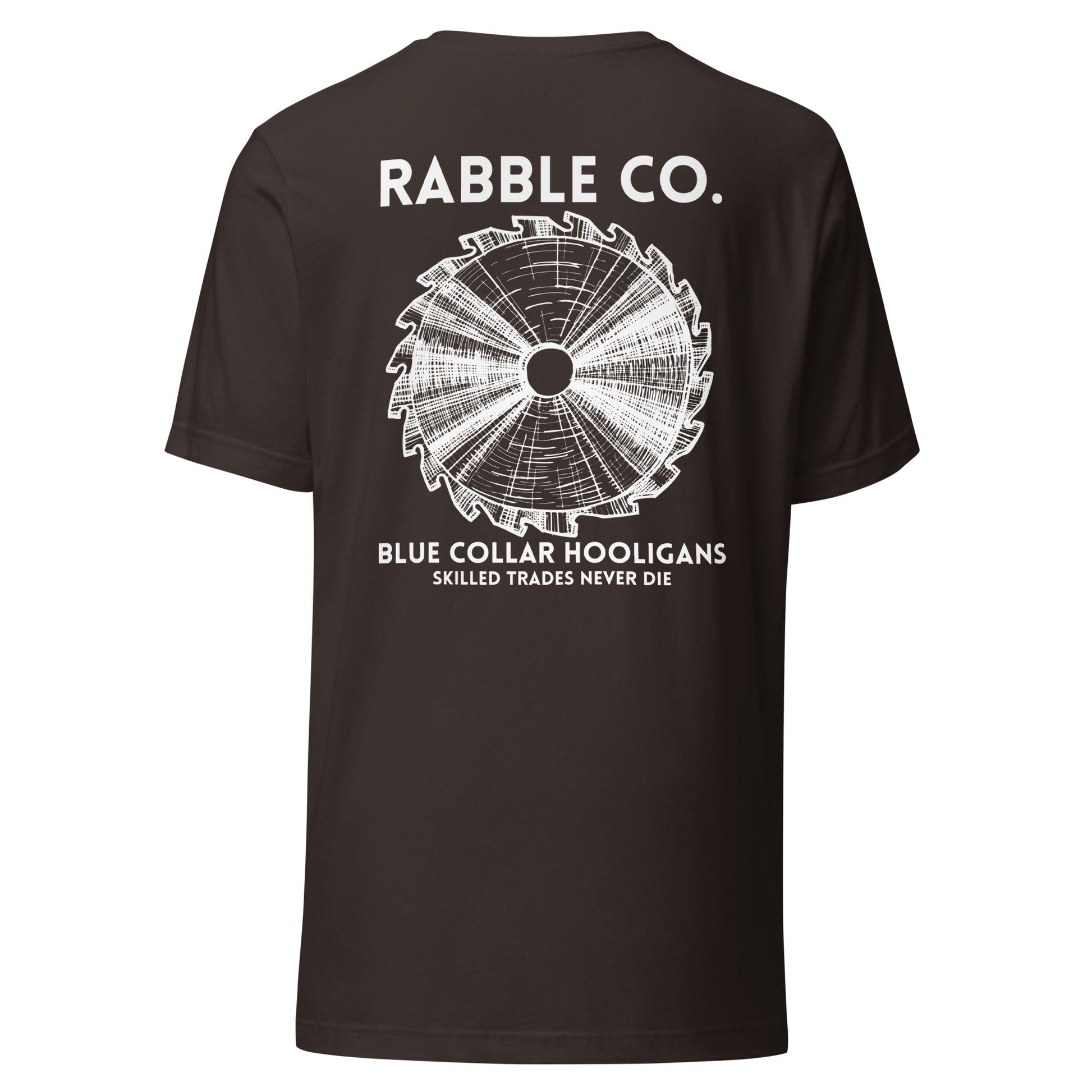 Skilled Trades Saw (White) - T-Shirt - RABBLE COMPANY