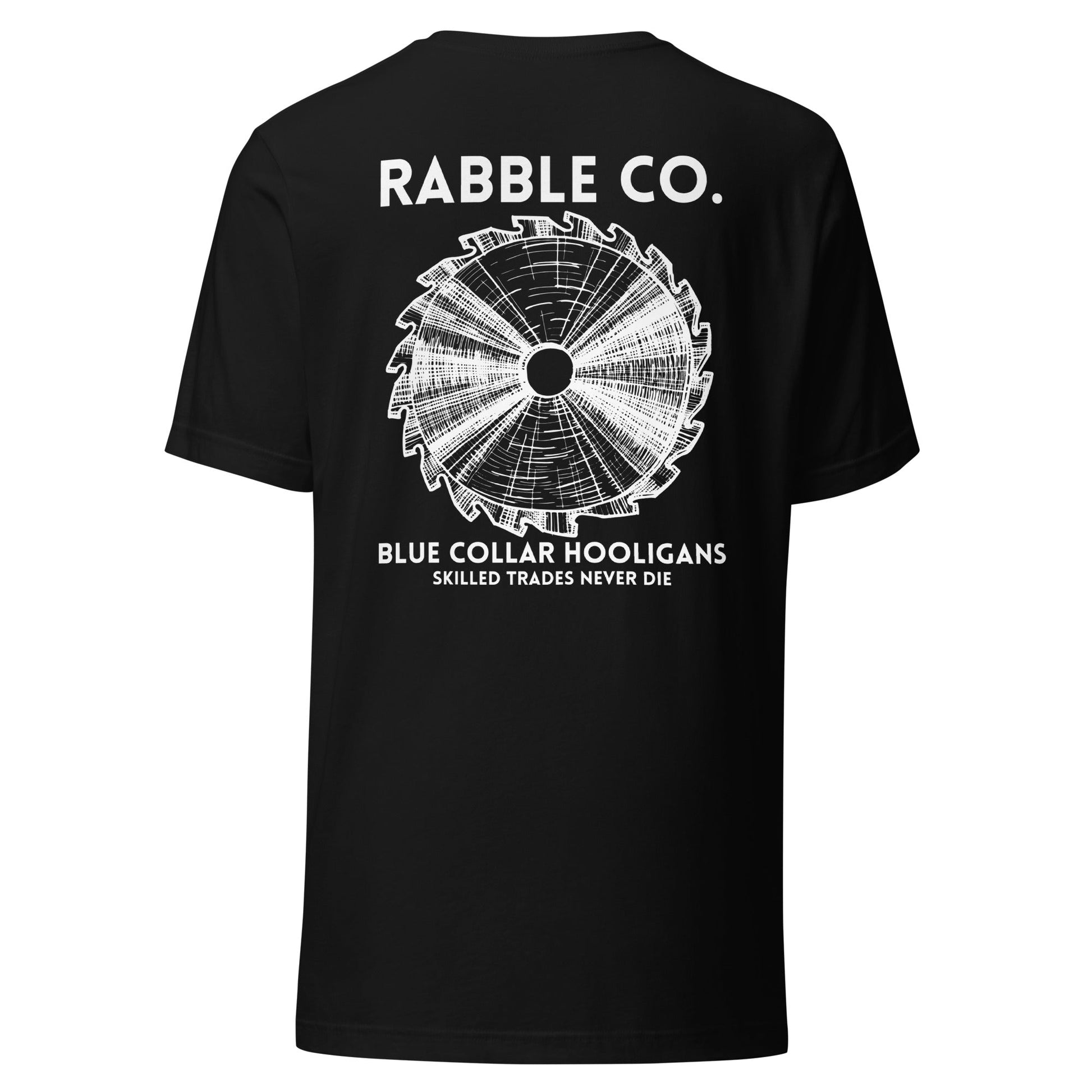 Skilled Trades Saw (White) - T-Shirt - RABBLE COMPANY